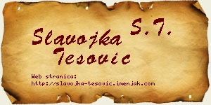 Slavojka Tešović vizit kartica